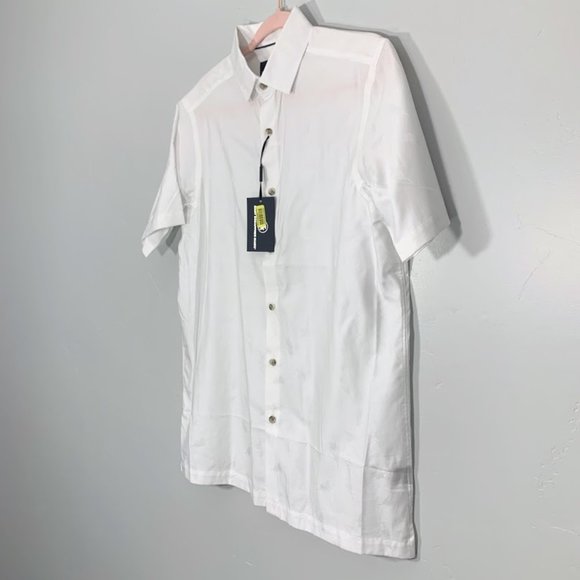 🌷NEW Hart Shaffner Marx White Feather Button Up - Picture 4 of 8